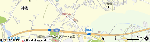 神湊郵便局周辺の地図