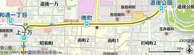 松山南町郵便局周辺の地図