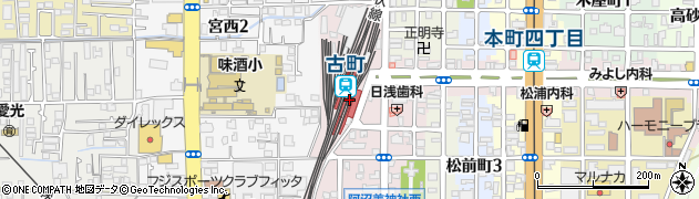古町駅周辺の地図