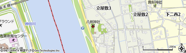 八剣神社周辺の地図