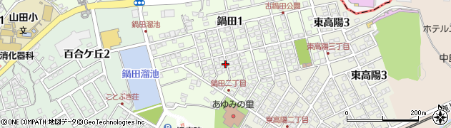 福岡県岡垣町（遠賀郡）鍋田周辺の地図
