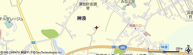福岡県宗像市神湊110周辺の地図