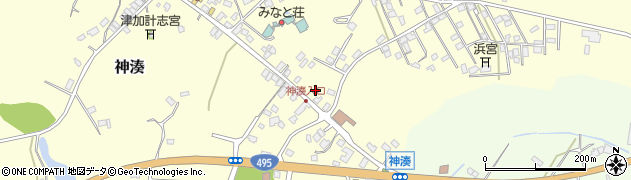 福岡県宗像市神湊896周辺の地図