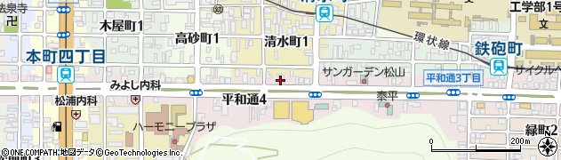 愛媛建物株式会社　マンション管理センター周辺の地図