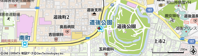 道後公園駅周辺の地図