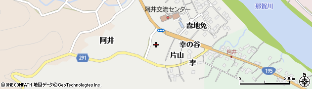 徳島県那賀郡那賀町阿井周辺の地図