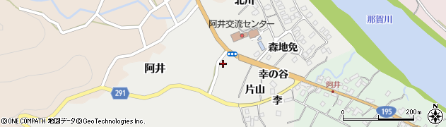 徳島県那賀町（那賀郡）阿井（中通）周辺の地図