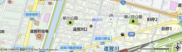 福岡県遠賀町（遠賀郡）遠賀川周辺の地図