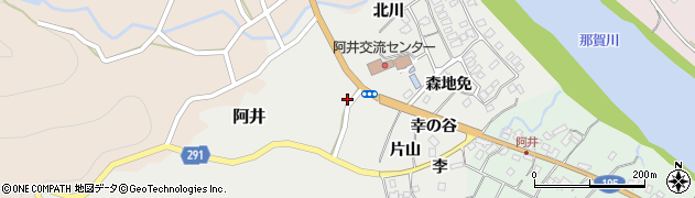 徳島県那賀郡那賀町阿井寺西周辺の地図