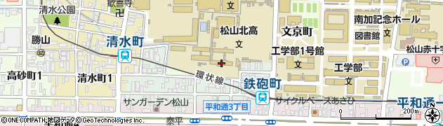 愛媛県立松山北高等学校周辺の地図