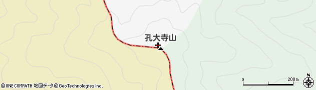 孔大寺山周辺の地図