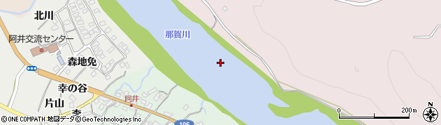 那賀川周辺の地図
