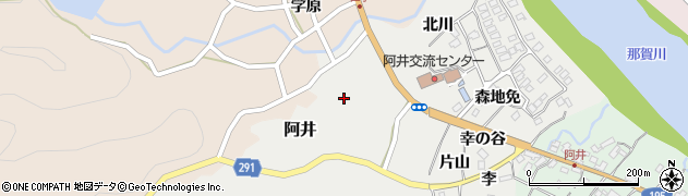 徳島県那賀町（那賀郡）阿井（金本）周辺の地図