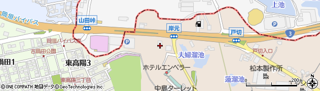 福岡県遠賀郡岡垣町戸切370周辺の地図