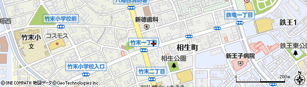 八幡相生郵便局周辺の地図