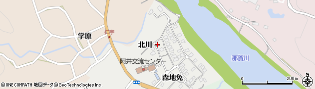 徳島県那賀町（那賀郡）阿井（大町）周辺の地図