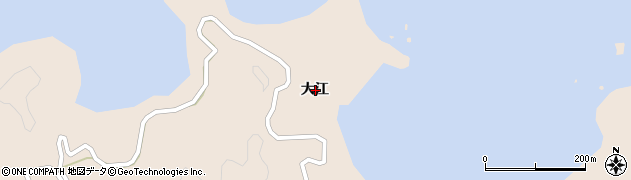徳島県阿南市椿町大江周辺の地図