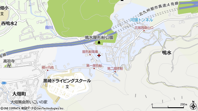 〒806-0052 福岡県北九州市八幡西区鳴水町の地図