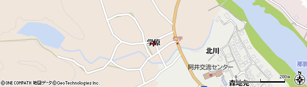 徳島県那賀町（那賀郡）仁宇（学原）周辺の地図