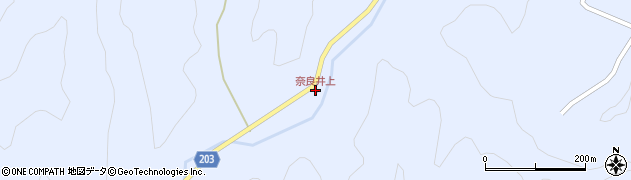 奈良井上周辺の地図