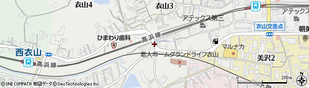 愛媛県松山市衣山周辺の地図