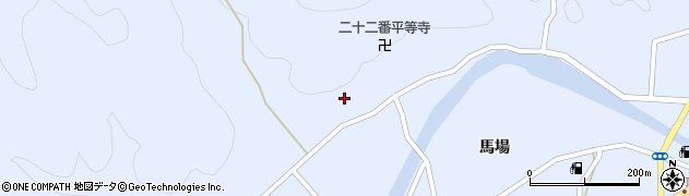 徳島県阿南市新野町（秋山）周辺の地図