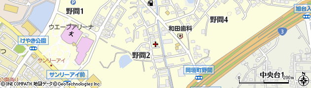 福岡県遠賀郡岡垣町野間2丁目周辺の地図