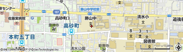 愛媛県松山市清水町周辺の地図