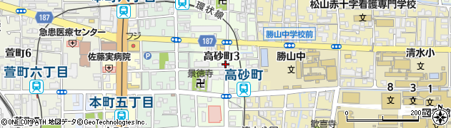 愛媛県松山市高砂町周辺の地図