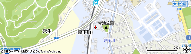 福岡県北九州市八幡西区森下町周辺の地図