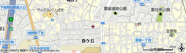 小倉　春ケ丘バプテスト教会周辺の地図