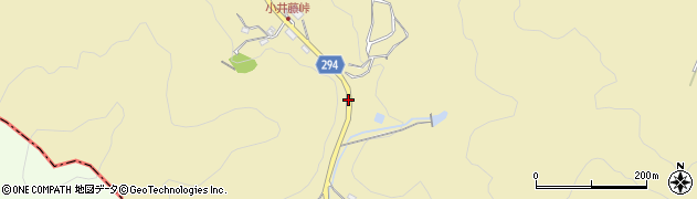 小井藤峠周辺の地図