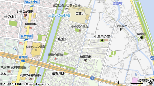 〒811-4302 福岡県遠賀郡遠賀町広渡の地図