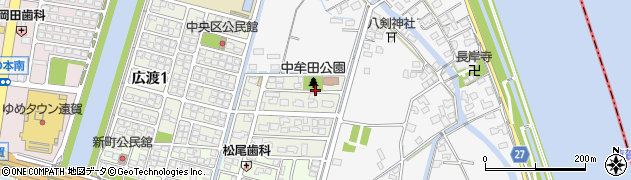 中牟田公園周辺の地図