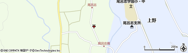 尾呂志郵便局周辺の地図