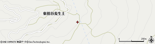 徳島県三好市東祖谷麦生土205周辺の地図