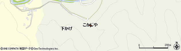 徳島県那賀郡那賀町中山こかじや周辺の地図