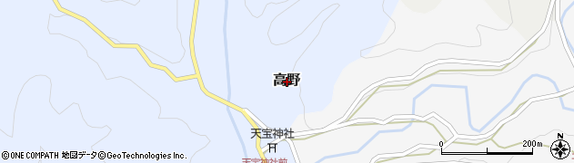 和歌山県日高郡みなべ町高野周辺の地図
