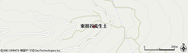 徳島県三好市東祖谷麦生土周辺の地図