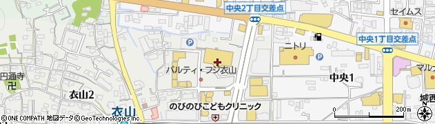 餃子の王将 パルティ・フジ衣山店周辺の地図