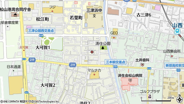 〒791-8055 愛媛県松山市清住の地図