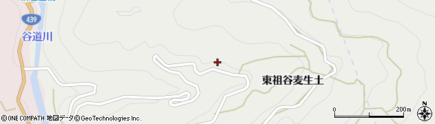 徳島県三好市東祖谷麦生土72周辺の地図