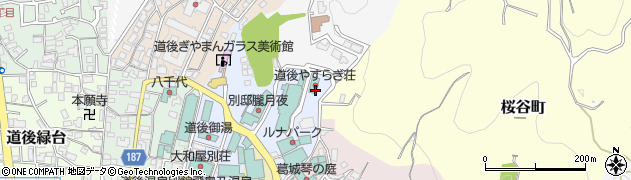 愛媛県松山市道後鷺谷町周辺の地図