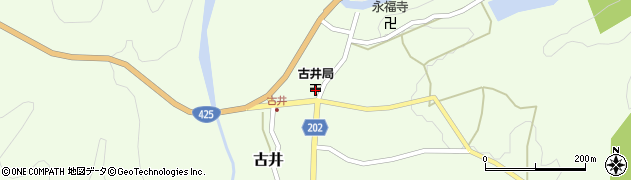 印南古井郵便局周辺の地図