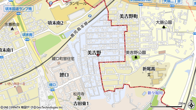 〒807-0044 福岡県遠賀郡水巻町美吉野の地図