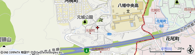 福岡県北九州市八幡西区元城町周辺の地図