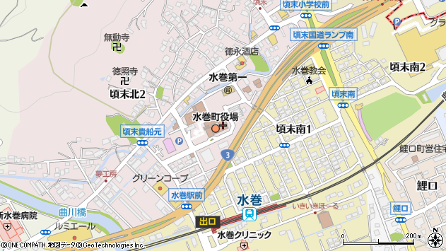 〒807-0043 福岡県遠賀郡水巻町下二の地図