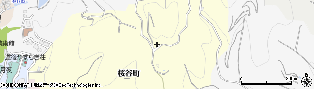 愛媛県松山市桜谷町周辺の地図