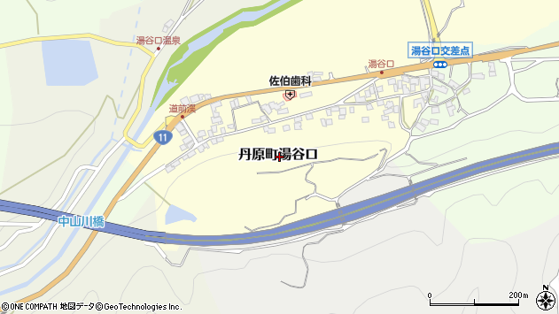 〒791-0536 愛媛県西条市丹原町湯谷口の地図