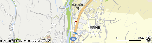 愛媛県松山市高野町周辺の地図
